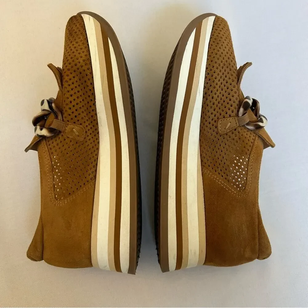 Softwaves Cadie Slip-On Platform Sneaker Cognac Size 36.5